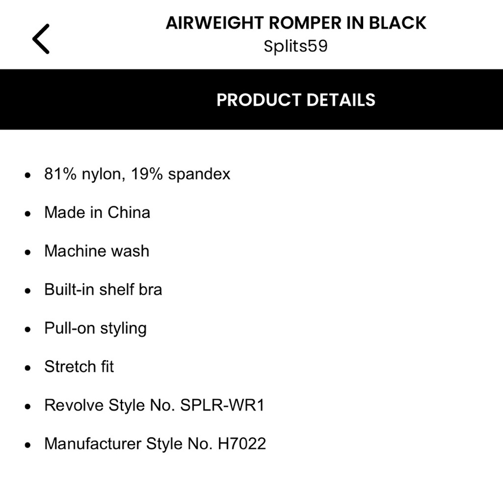 Splits59 Airweight Romper - Picture 4 of 5